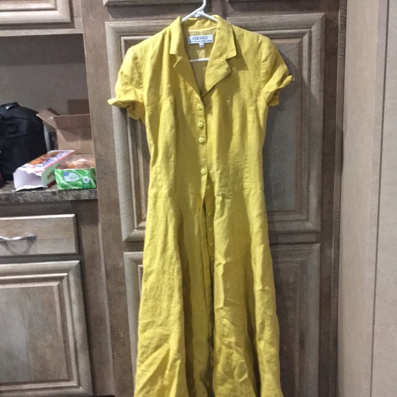 yellow color maxi dress